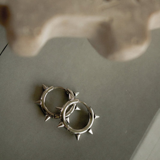SPIKE HUGGIES | waterproof gold earrings