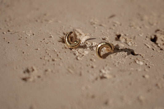 tiny moon studs