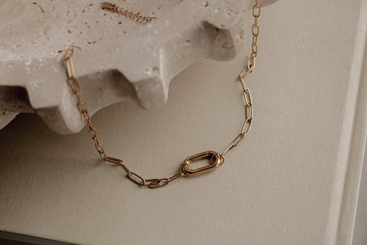 MARI NECKLACE | waterproof gold charm necklace