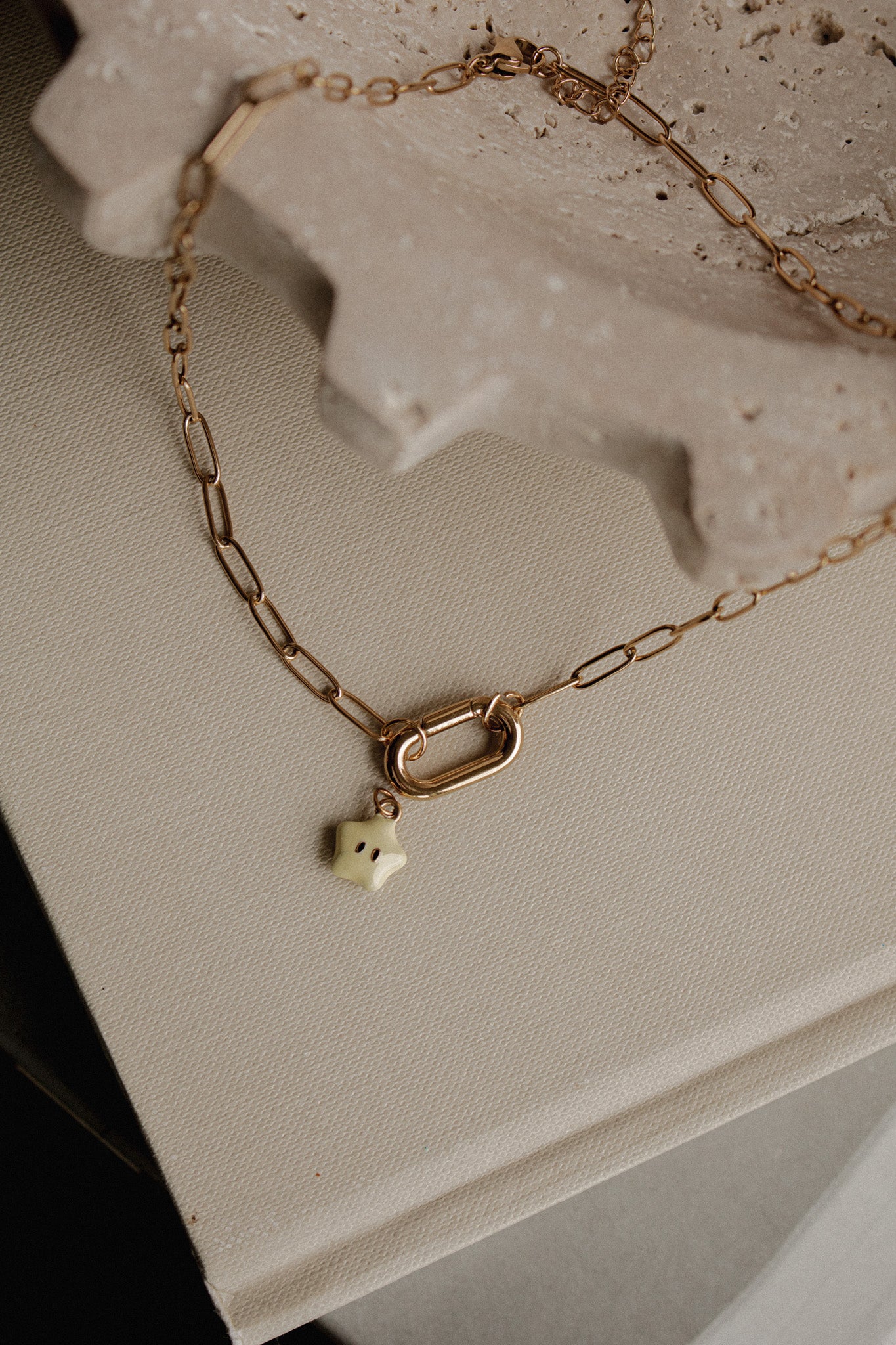 MARI NECKLACE | waterproof gold charm necklace