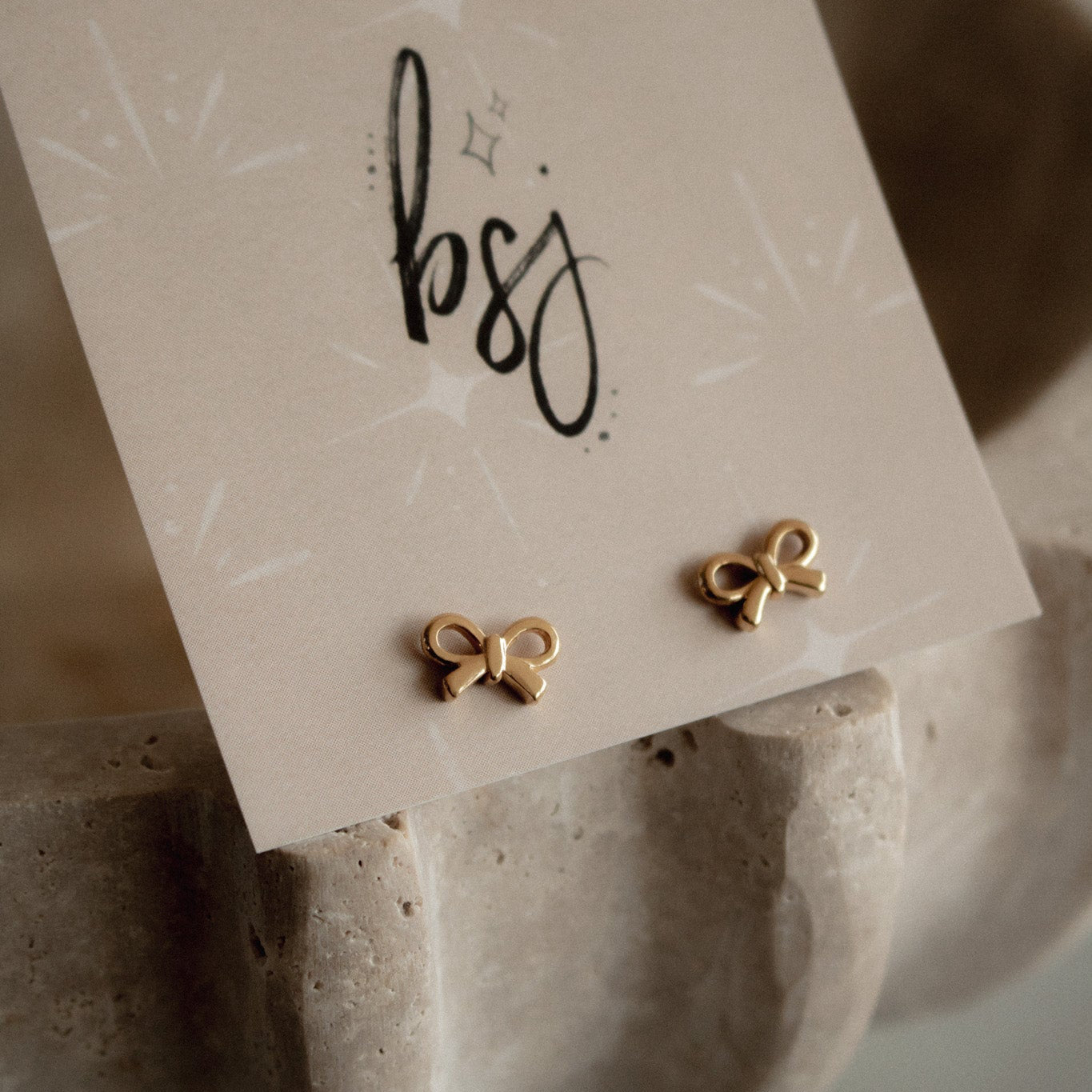 mini bow earrings