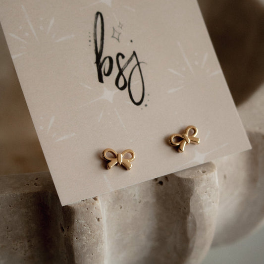 mini bow earrings