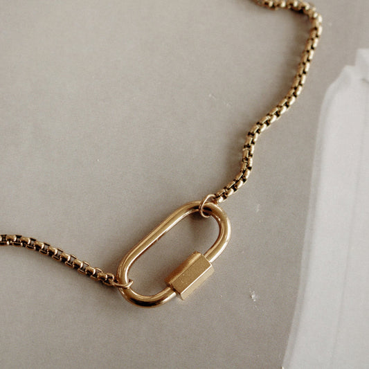 NONA NECKLACE | waterproof gold charm necklace