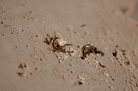 tiny moon studs