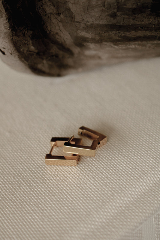 WREN HUGGIES | waterproof gold earrings