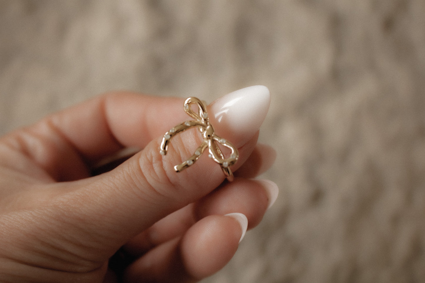 BOW RING | waterproof gold ring