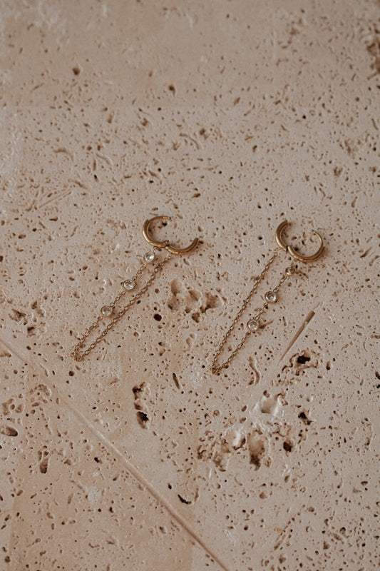 POPPY HUGGIES | waterproof gold earrings