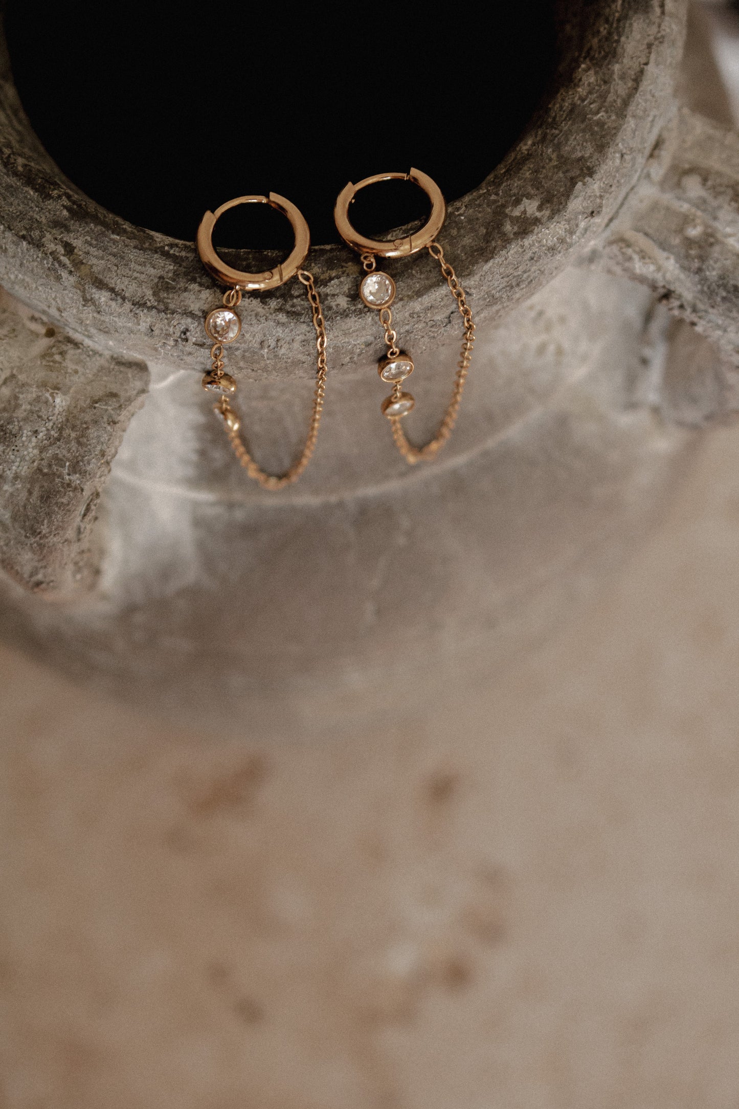 POPPY HUGGIES | waterproof gold earrings